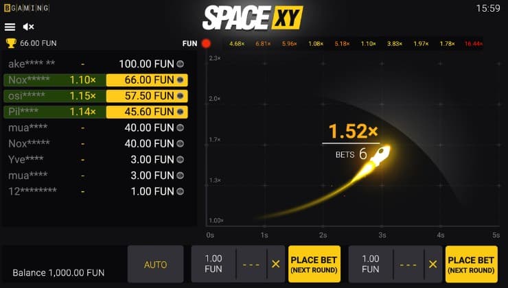 SpaceXY Casino Game
